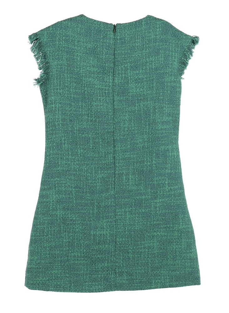 Luli & Me Gabby Girls Linda Shimmer Green Fringe Dress