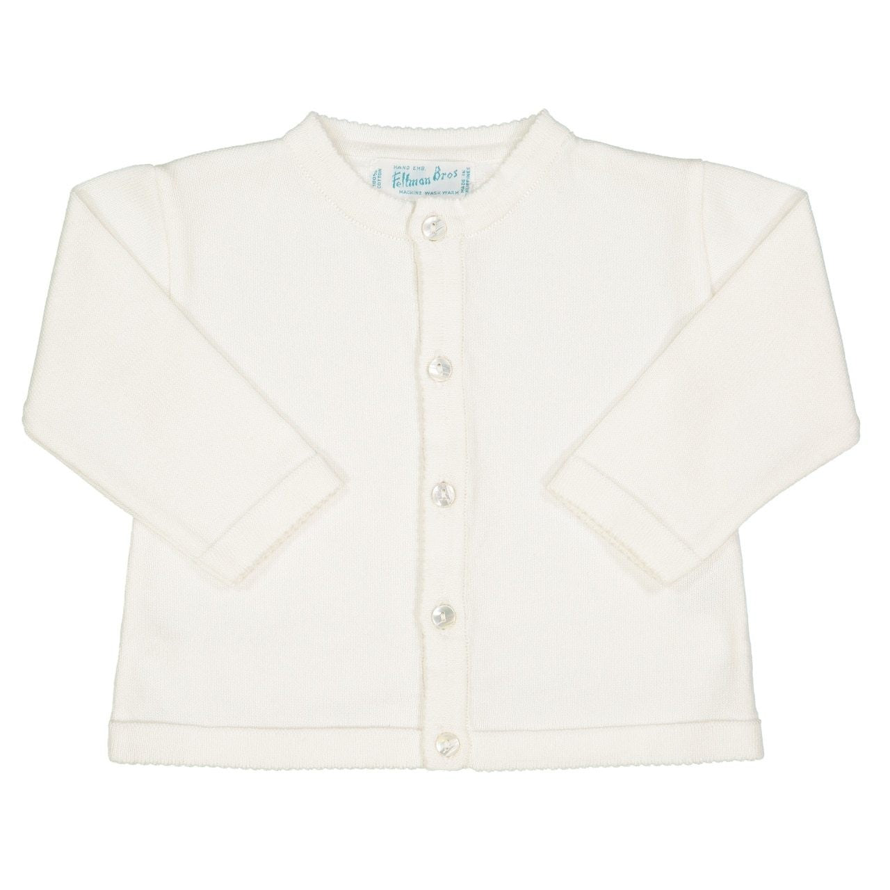 Feltman Brothers Baby / Toddler Unisex Classic Cardigan Sweater - Ivory by Feltman Brothers