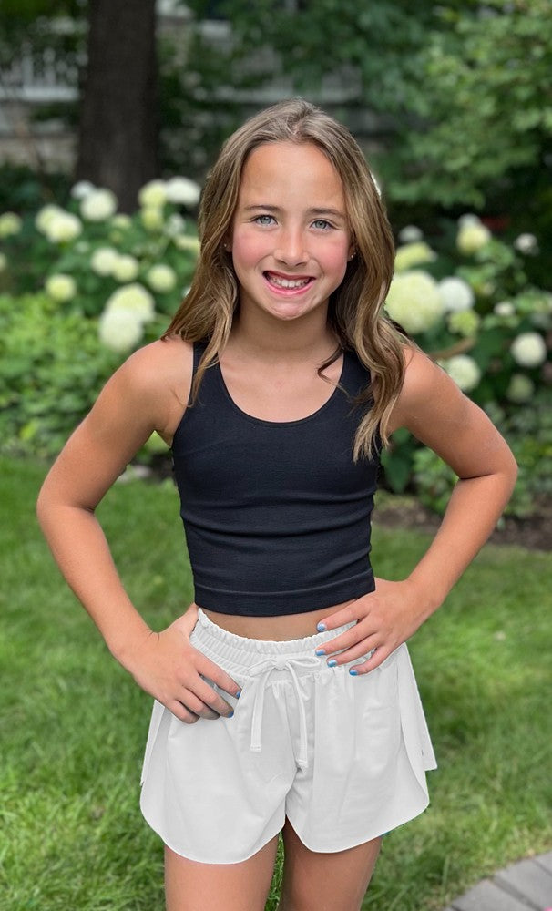 Be Elizabeth by James & Lottie Girls Butterfly Shorts - White