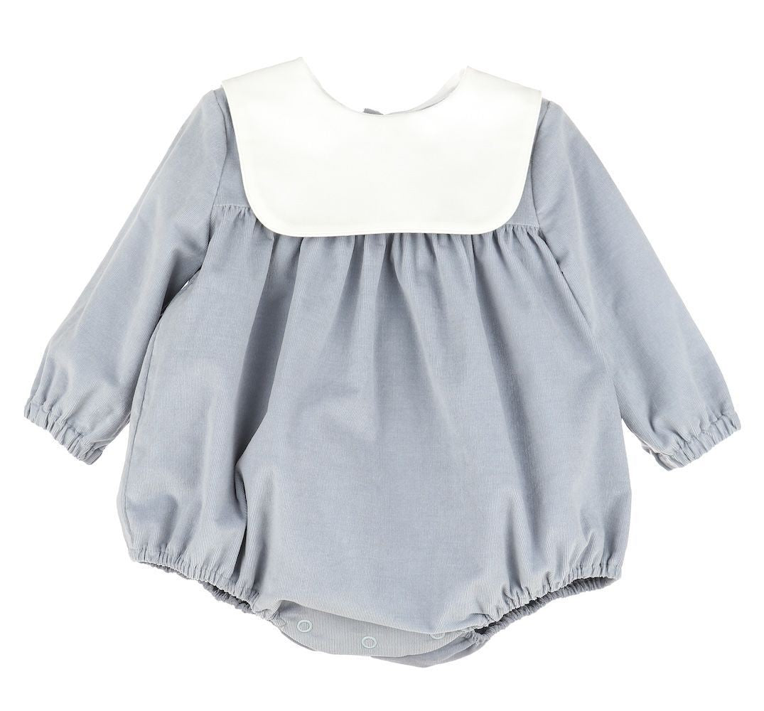 Sophie & Lucas Baby Boys Feather Cord Heritage Bubble - Blue Gray
