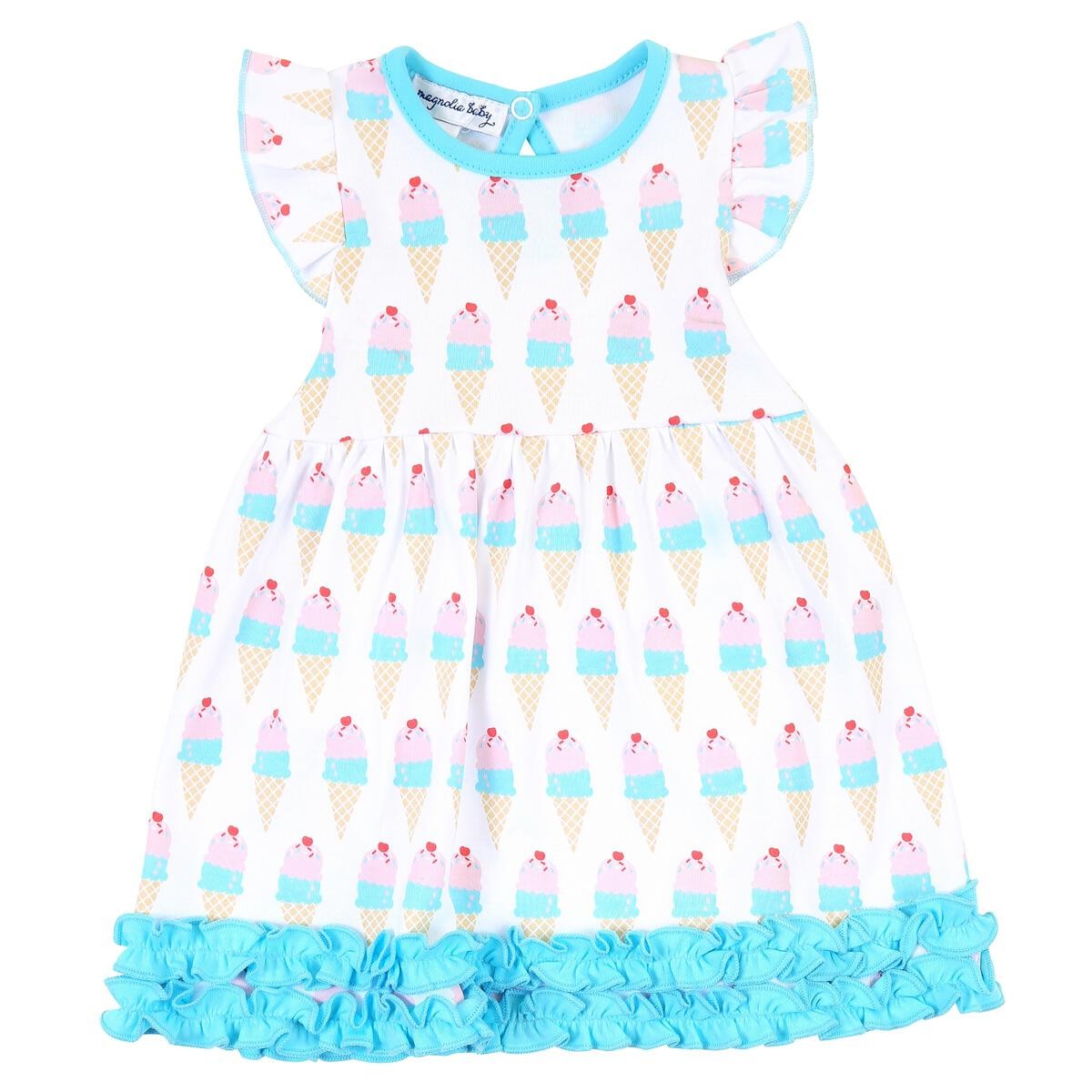 Magnolia Baby Girls Two Scoops Ice Cream Printed Flutters Dress by Magnolia Baby