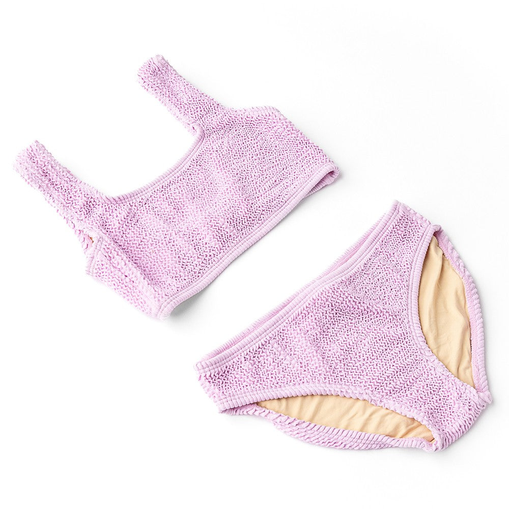 Shade Critters Girls Two Piece Swimsuit - Lavender Crinkle