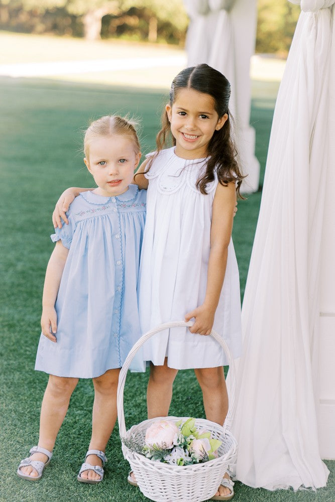 Proper Peony Girls Rose Garden Ingrid Dress - Blue