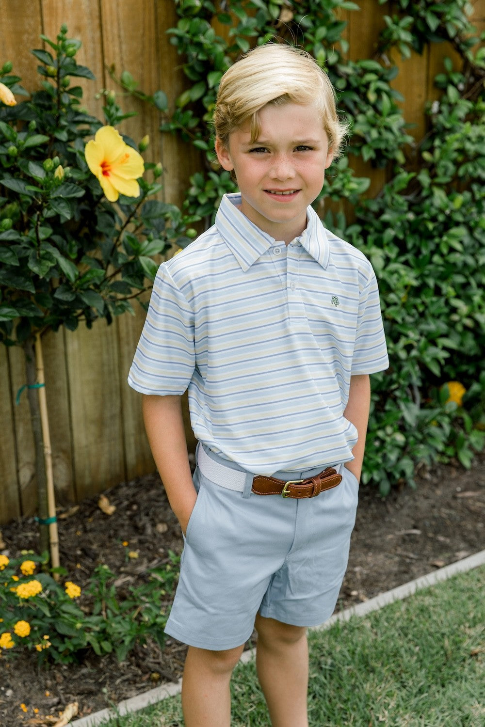 Bailey Boys J. Bailey Performance Polo Shirt - Placid Stripes