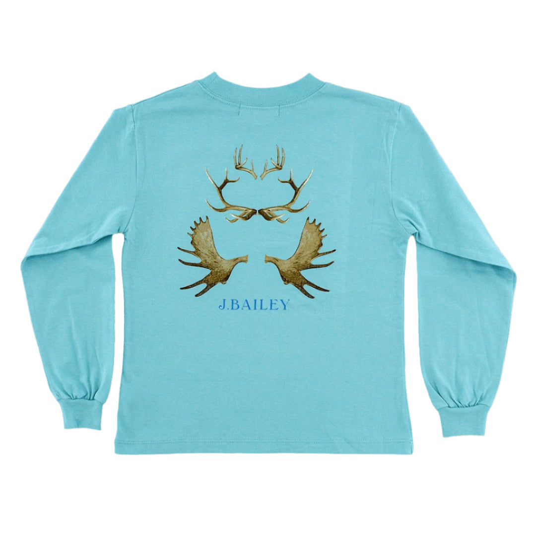 Bailey Boys J. Bailey Logo Tee Shirt - Ocean Aqua Shirt - Antlers