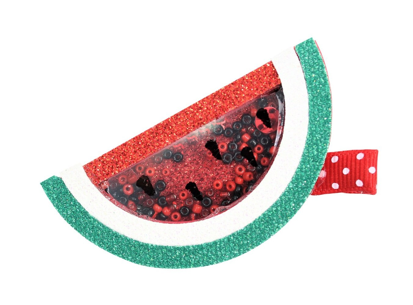 Beyond Creations Girls Pinch Clip Add-On to Bow - Shaker Watermelon - Red by Beyond Creations