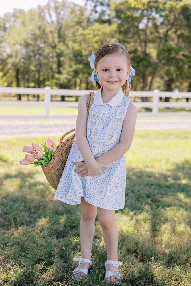 Proper Peony Girls Blue Forget Me Not Sleeveless Dress
