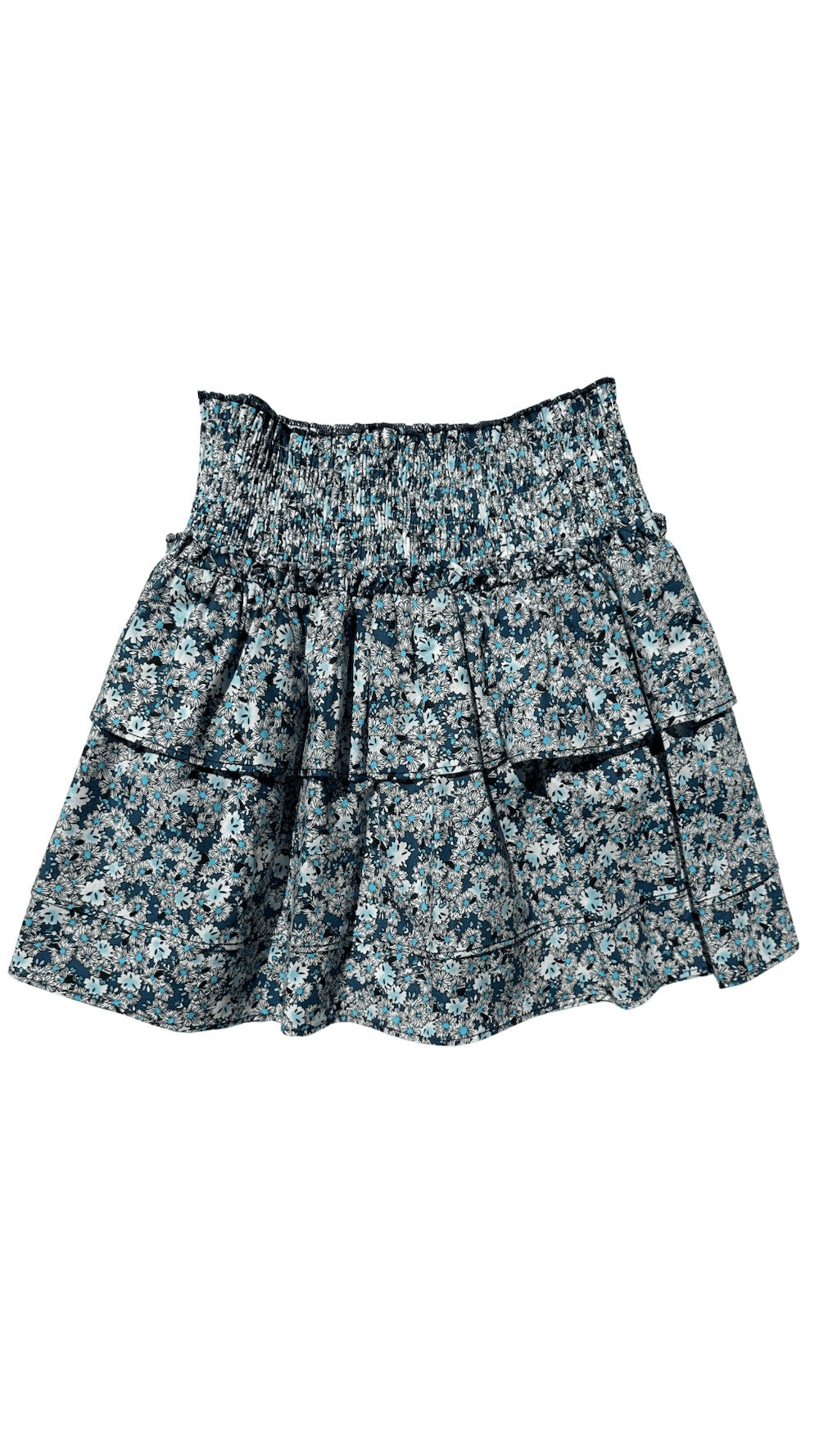 pleat Collection Girls Sally Skirt - Blue Floral