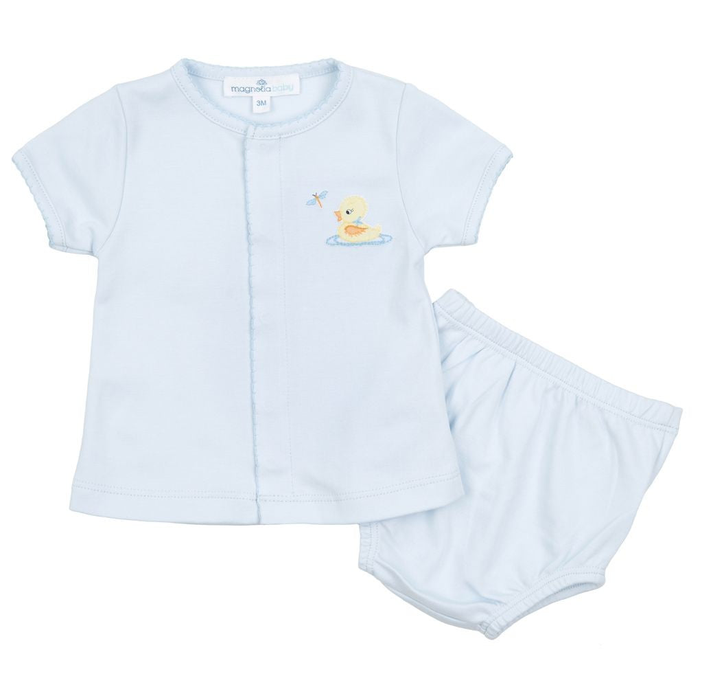 Magnolia Baby Boys Blue Darling Ducklings Diaper Set