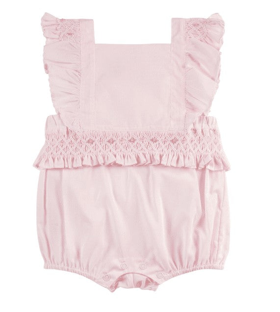 Feltman Brothers Baby Girls Smocked Ruffle Bubble - Pink by Feltman Brothers
