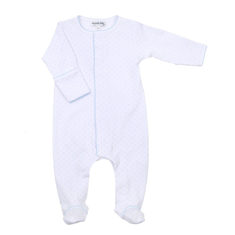 Magnolia Baby Mini Dots Fall 24 Blue Footie