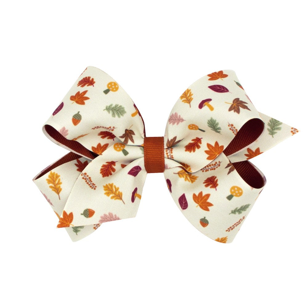 Wee Ones Girls Hair Bow - Fall Prints - Autumn Leaves by Wee Ones