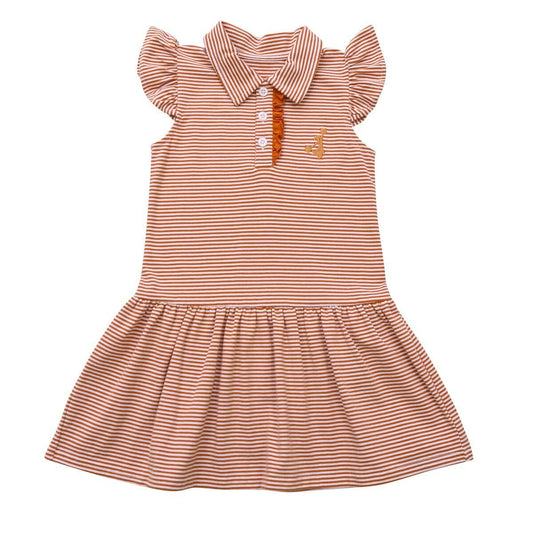 Itsy Bitsy Girls Game Day Cheer Dress - Texas Burnt Orange