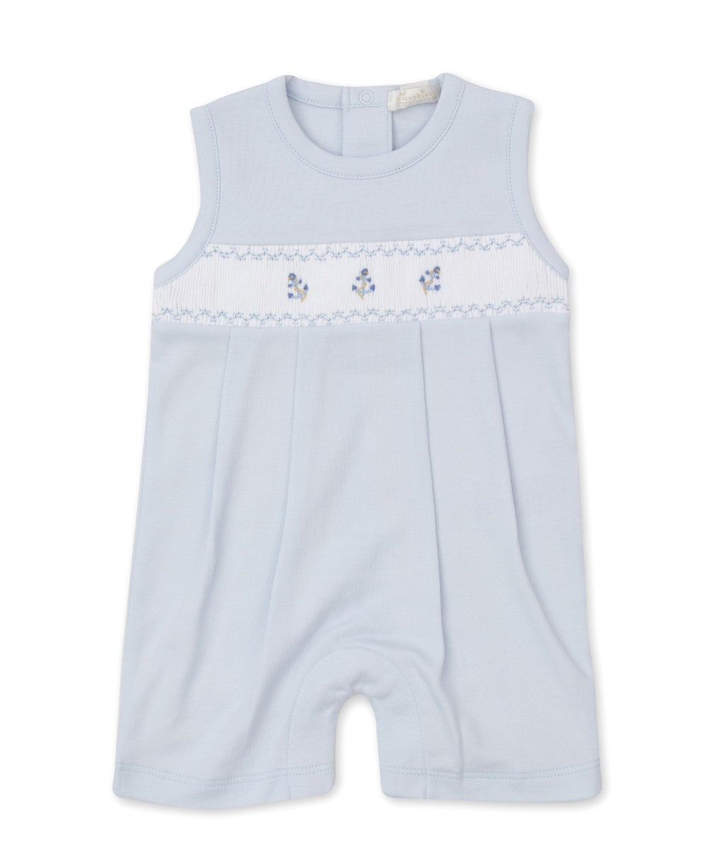Kissy Kissy Baby Boys Summer Medley Sleeveless Playsuit - Light Blue Smocked Anchors