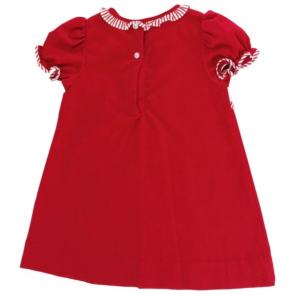 Bailey Boys Girls Red Cord A-Line Dress - Red Ribbon on Bodice by Bailey Boys