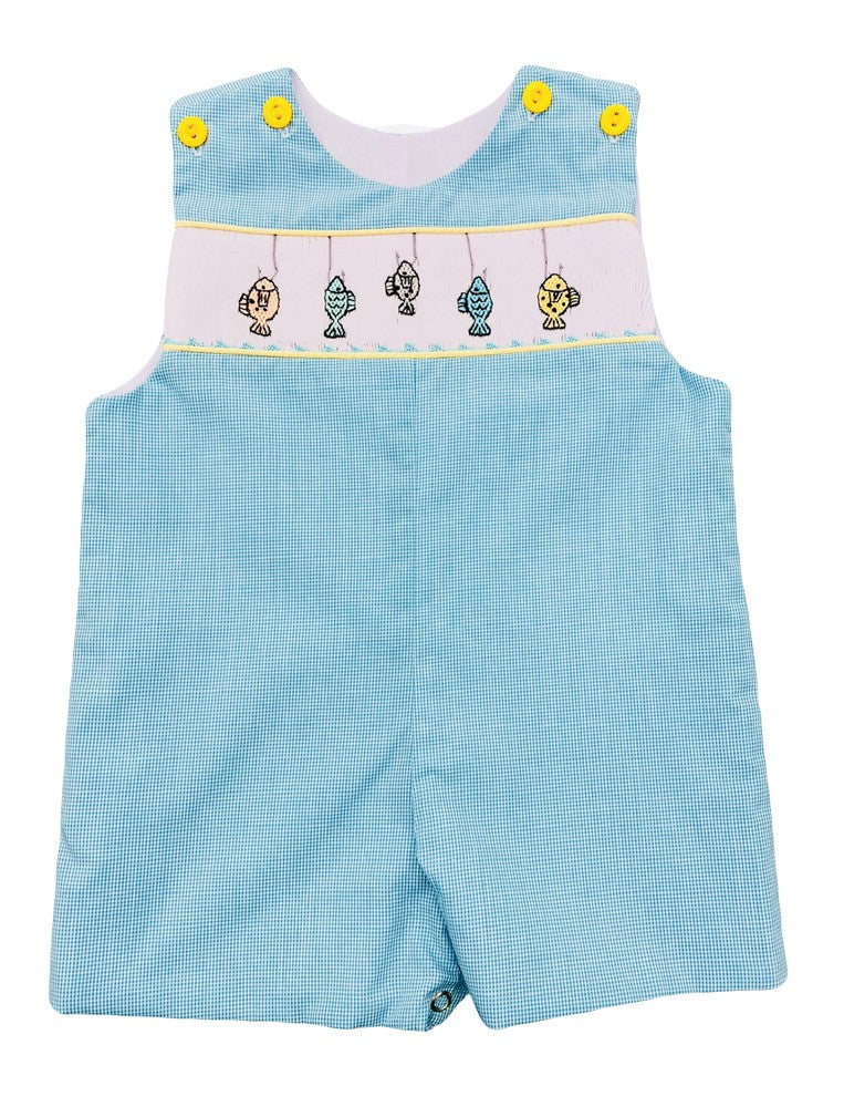 The Best Dressed Child Boys Blue Smocked Fishing Lures Jon Jon