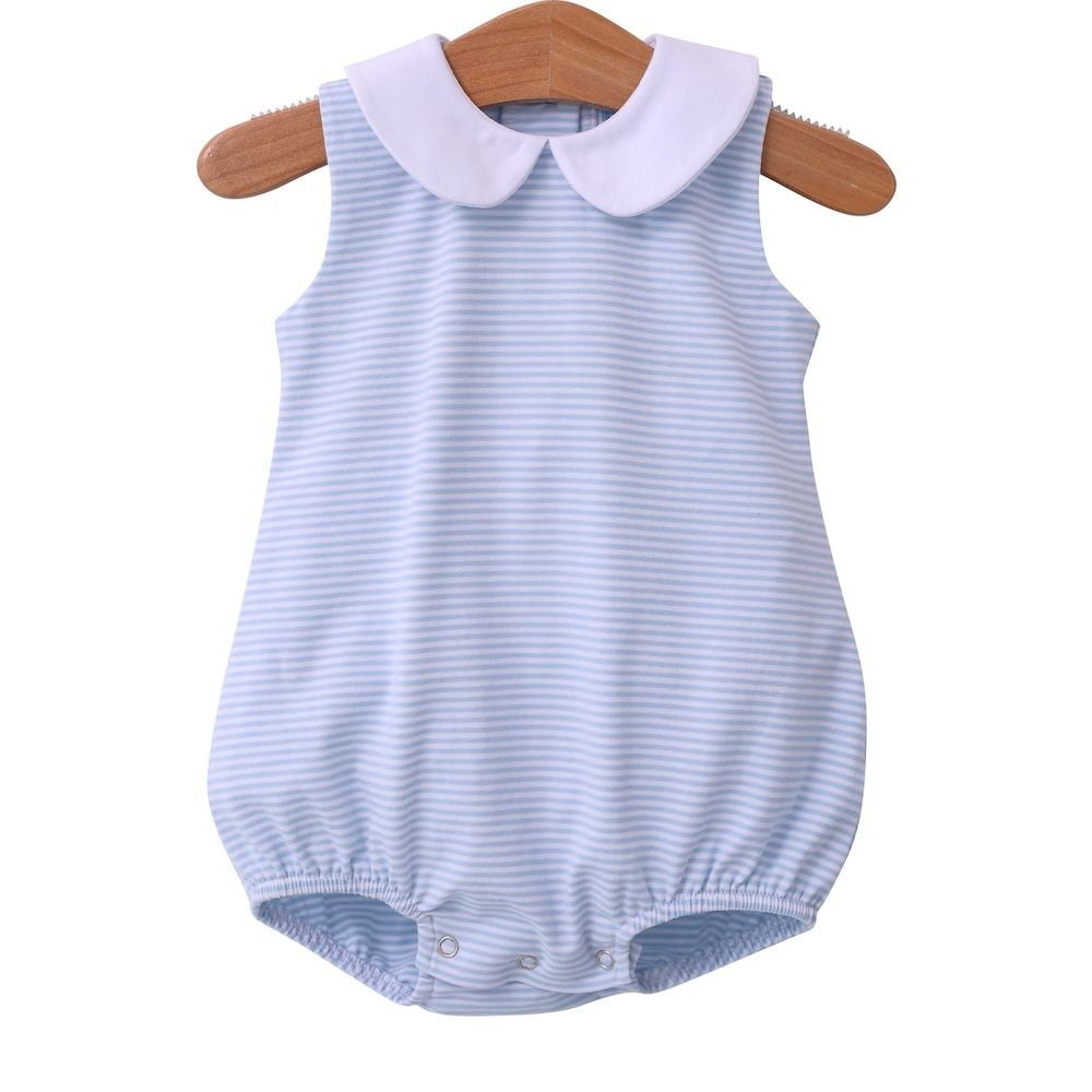 Trotter Street Kids Baby Boys Hayden Bubble - Light Blue Stripe