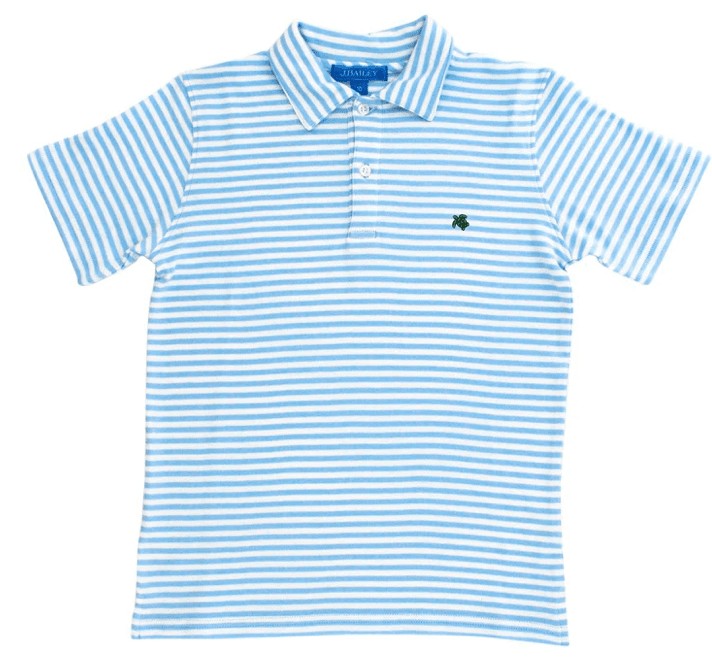 Bailey Boys J. Bailey Polo Shirt - Blue & White Stripes