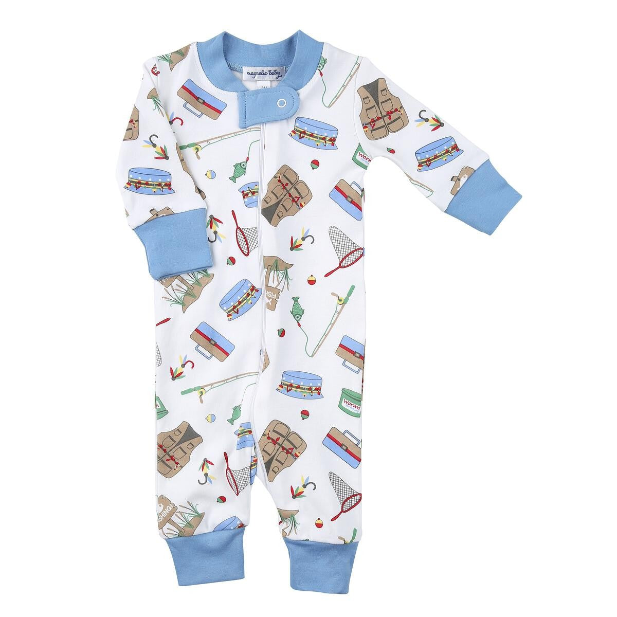 Magnolia Baby / Toddler Boys Go Fish Zipped Pajamas