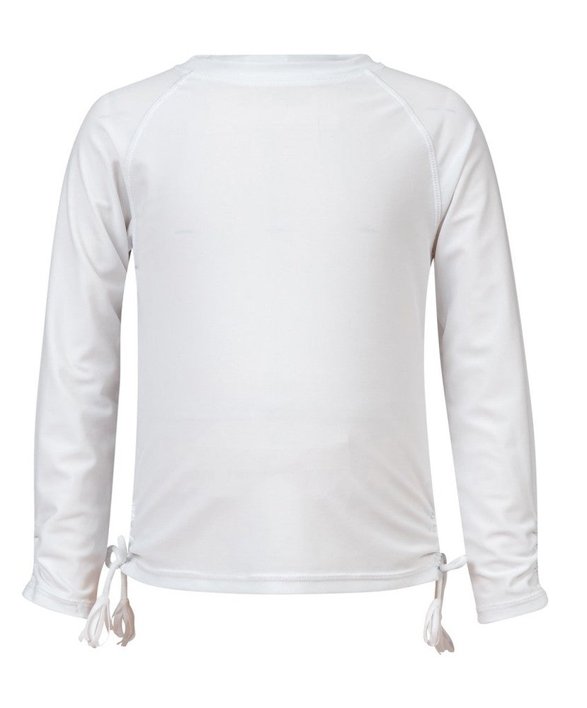 Snapper Rock Girls White Long Sleeved Rash Guard Top