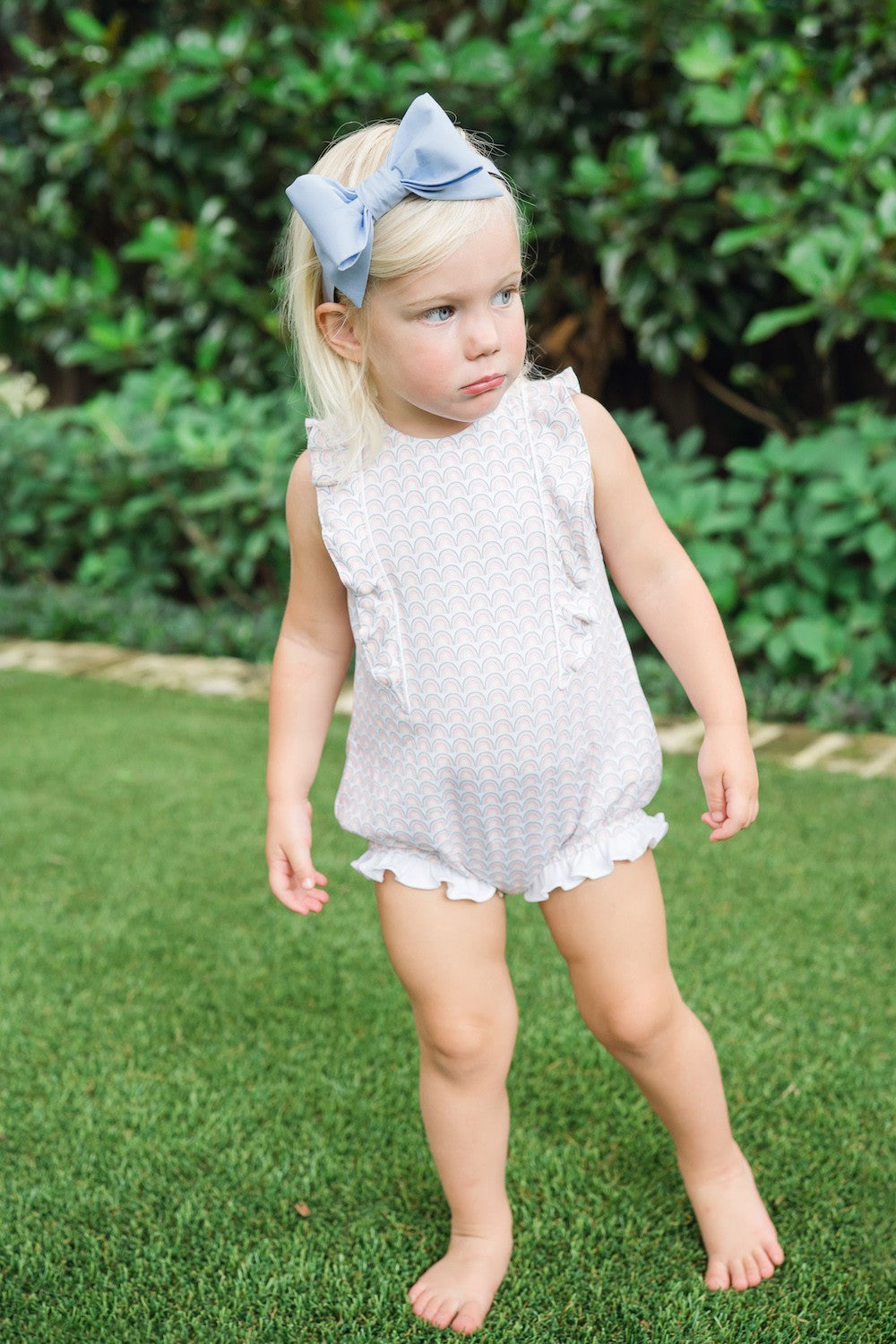 Lila & Hayes Baby Girls Mae Bubble - Over the Rainbow