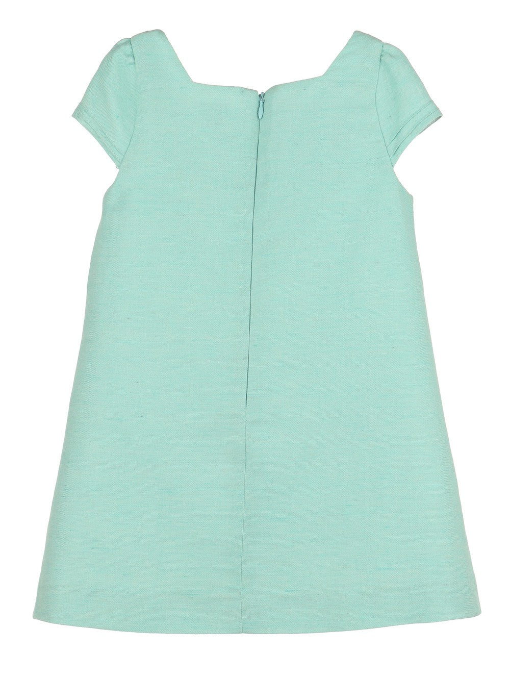 Luli & Me Girls Embroidery Bouquet Dress - Turquoise