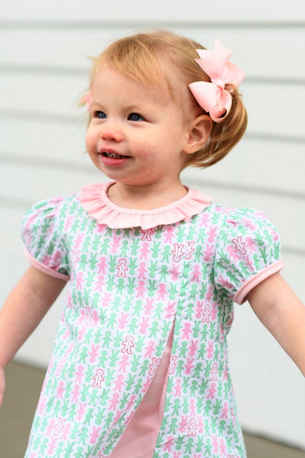 pink gingerbread dress Gingerbread Lane Smocked Dress