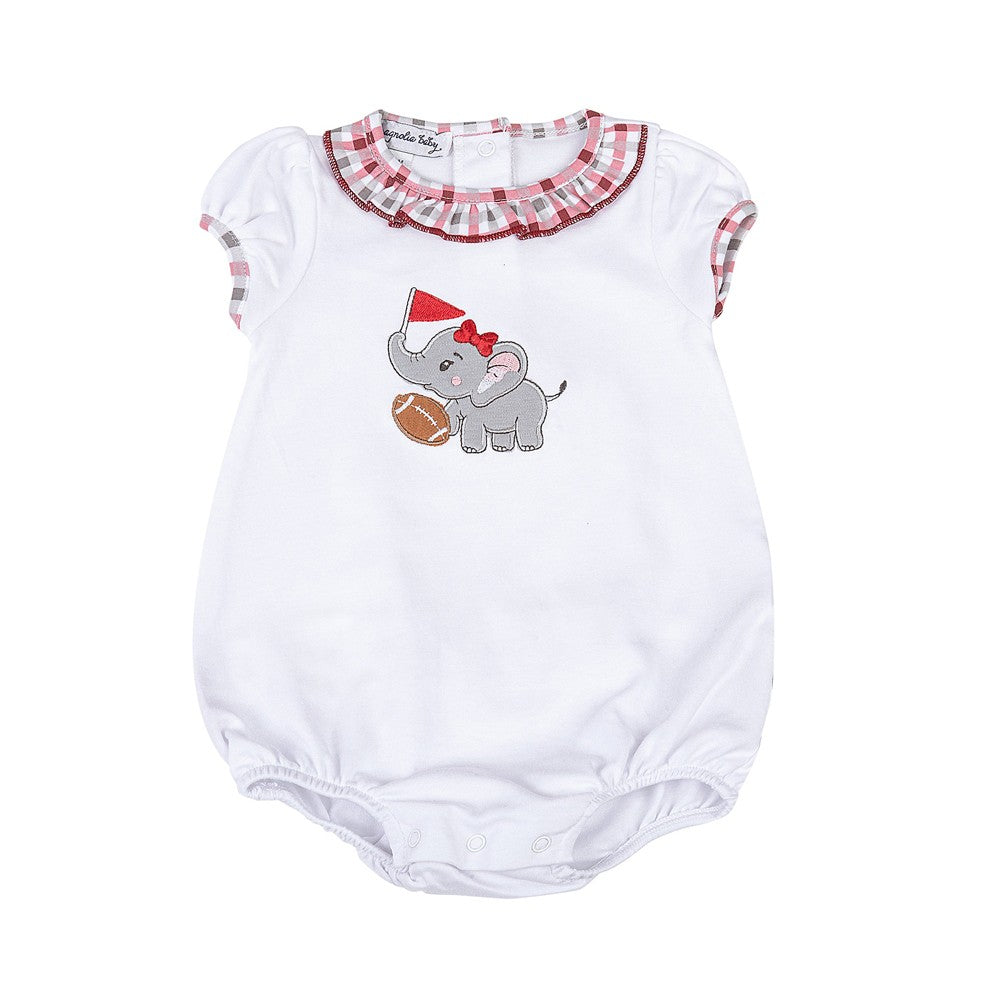 Magnolia Baby Girls Alabama Crimson Tide Applique Ruffle Bubble