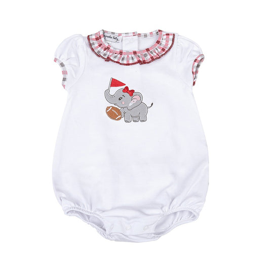 Magnolia Baby Girls Alabama Crimson Tide Applique Ruffle Bubble