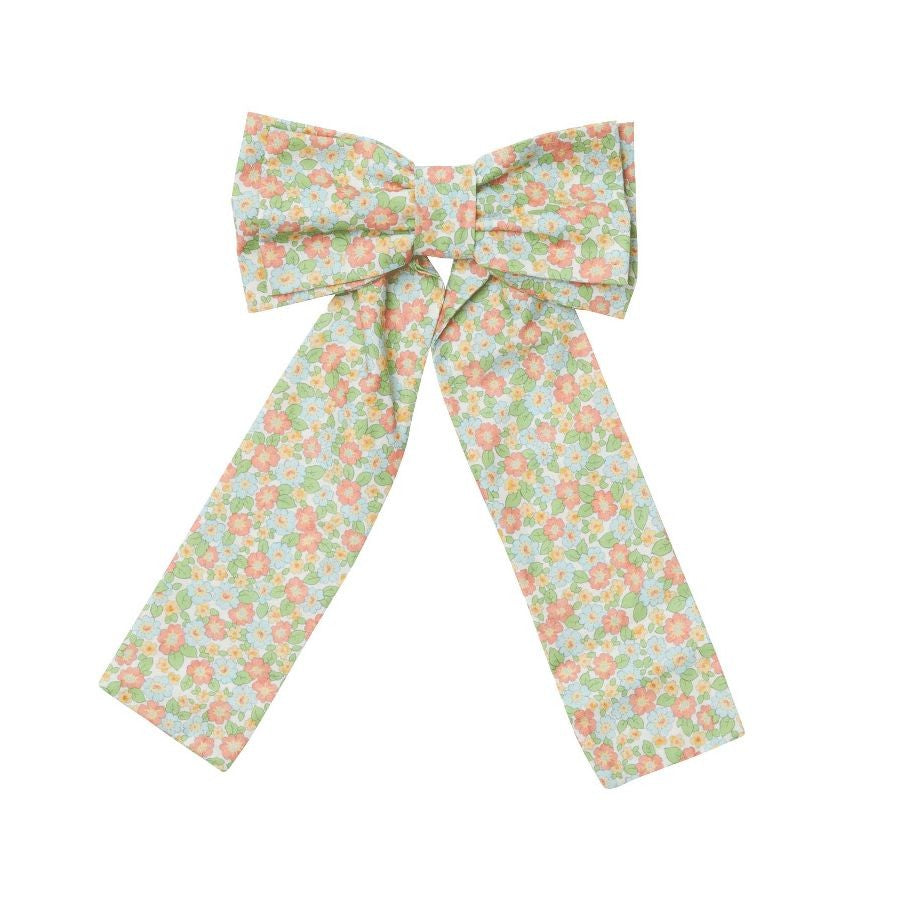 Sal & Pimenta Girls Big Hair Bow on Clip - Liberty Floral Garden by Sal & Pimenta