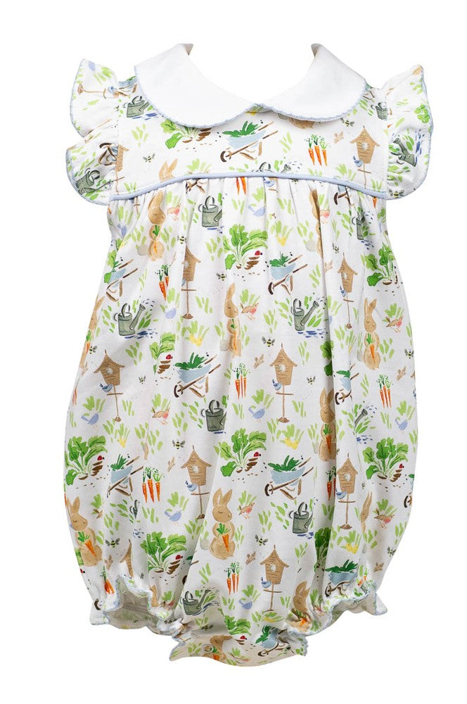 Proper Peony Pima Baby Girls Bubble - Beatrix Easter Bunny