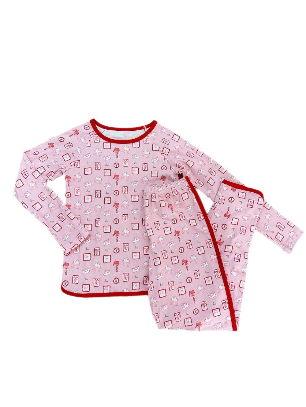 James & Lottie Be Elizabeth Girls Lounge Set - Pink Letters to Santa by James & Lottie