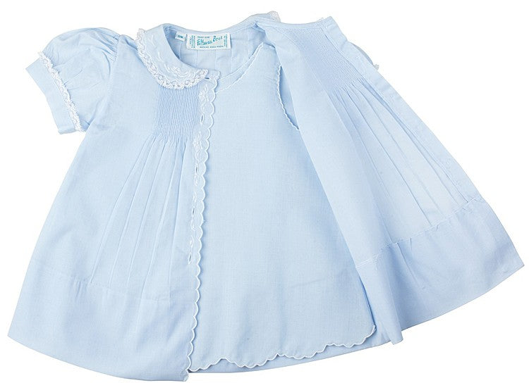 Feltman Brothers 6259 Infant Girls Dress with Slip - Light Blue