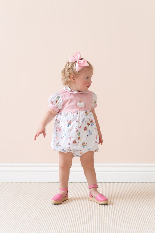 La Boutique by Dondolo Baby Girls Bubble - Pink Charlotte Birthday