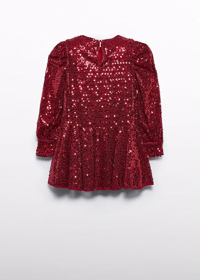 Abel & Lula Girls Red Sequins Holiday Party Dress