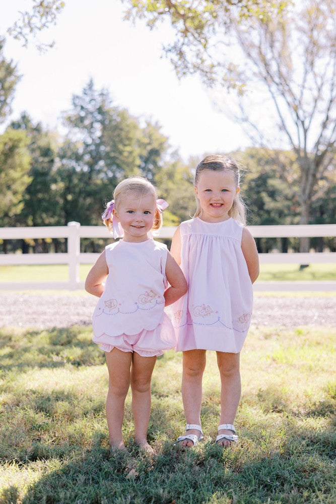 Proper Peony Girls Pink Kittens Sleeveless Dress