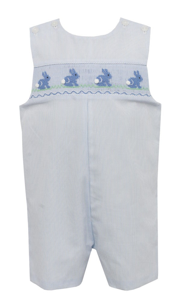 Petit Bebe Baby / Toddler Boys Blue Stripe Smocked Easter Bunnies Jon Jon by Petit Bebe