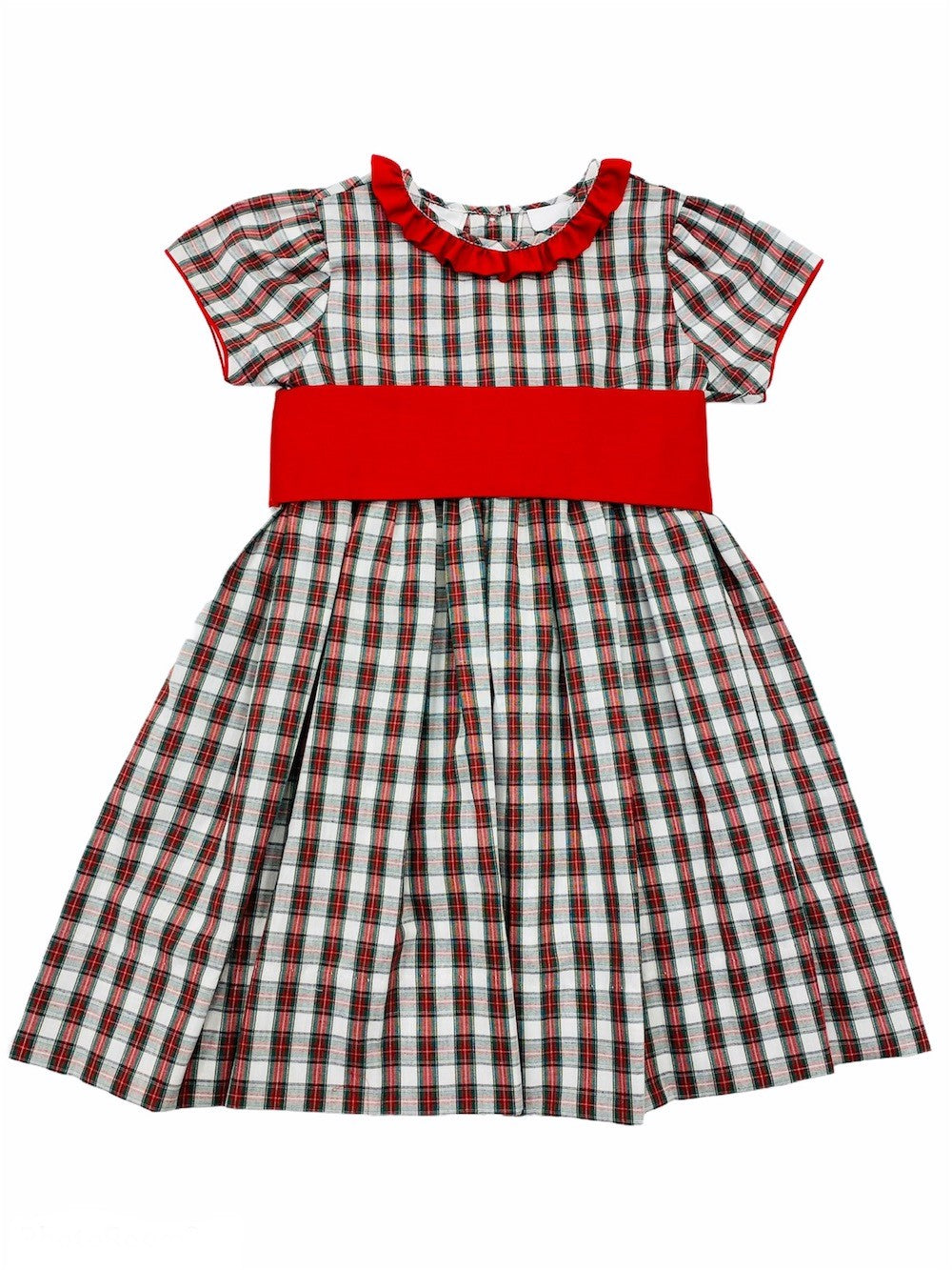 The Best Dressed Child Girls Holiday Plaid Christmas Dress - Red Sash 2T The Best Dressed Child Girls Holiday Plaid Christmas Dress - Red Sash 2T