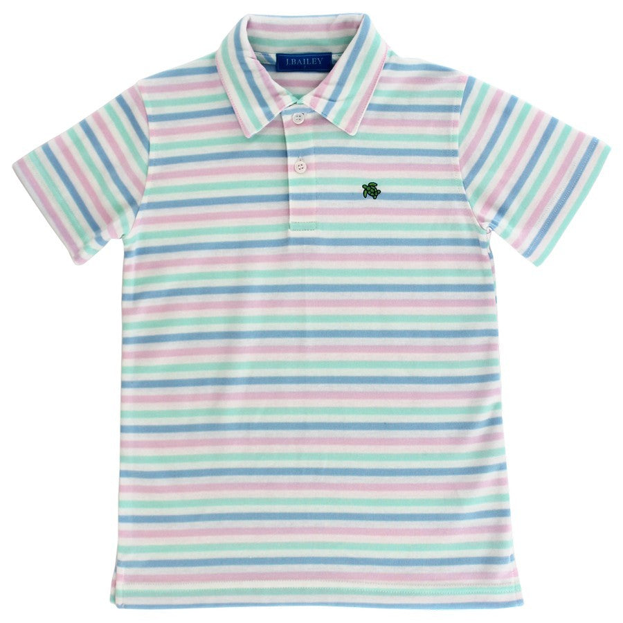 Bailey Boys J. Bailey Henry Polo Shirt - Stripes - Summer Pastels by Bailey Boys