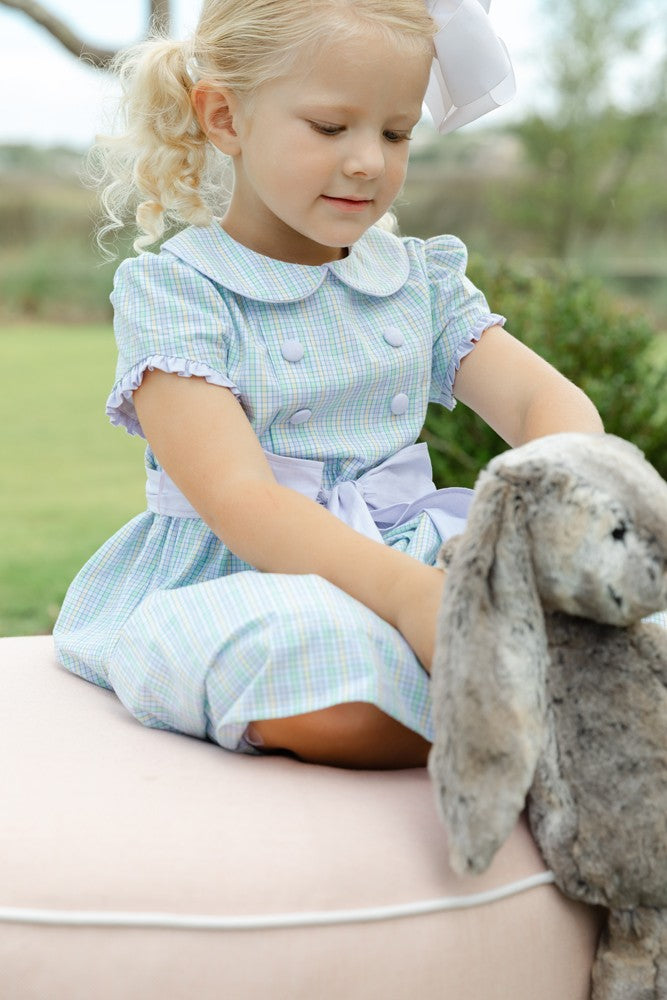 Bailey Boys Girls Dress with Collar & Sash - Astoria Plaid