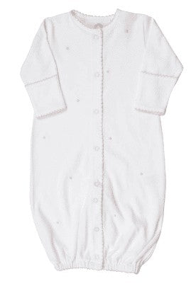 Proper Peony Baby Girls Converter Gown - Scallop Dots - Pink