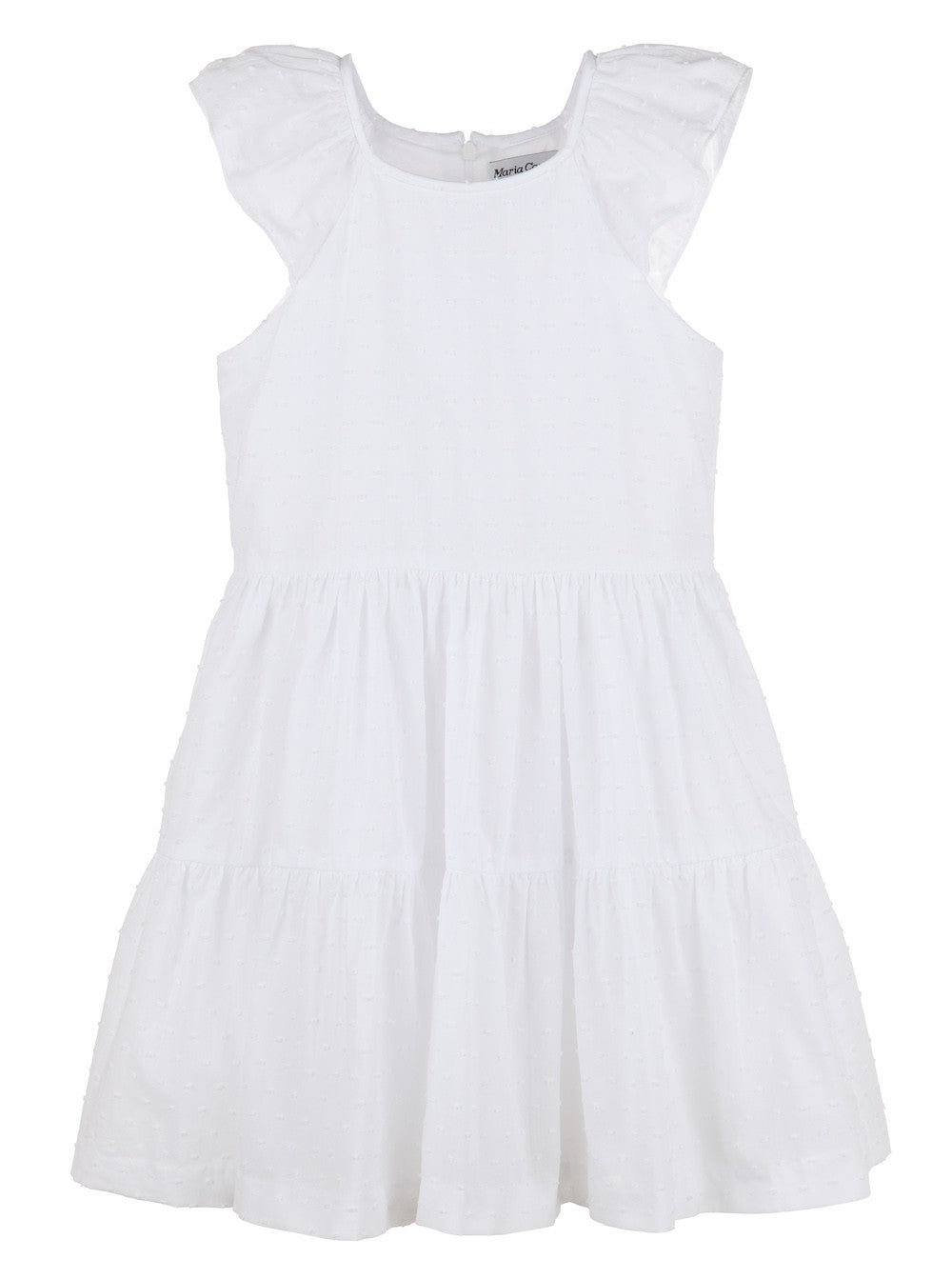Luli & Me Girls Dotted Swiss Tiered Dress