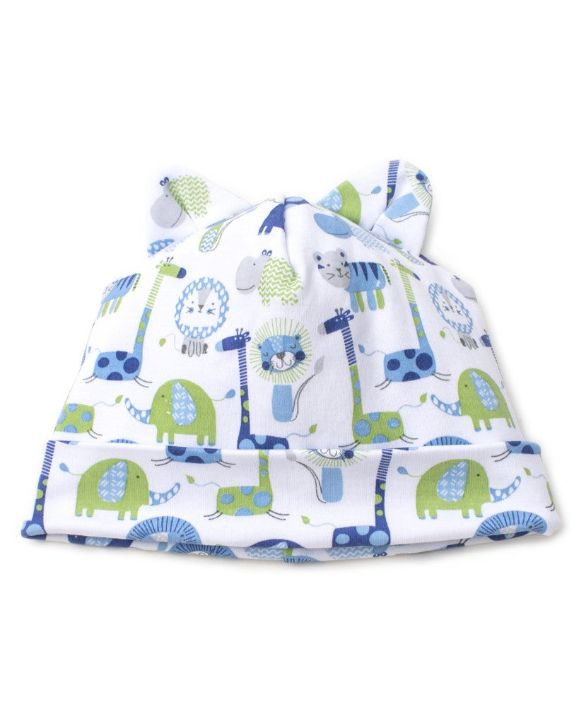Kissy Kissy Baby Boys Jazzy Jungle Hat with Ears - Blue by Kissy Kissy