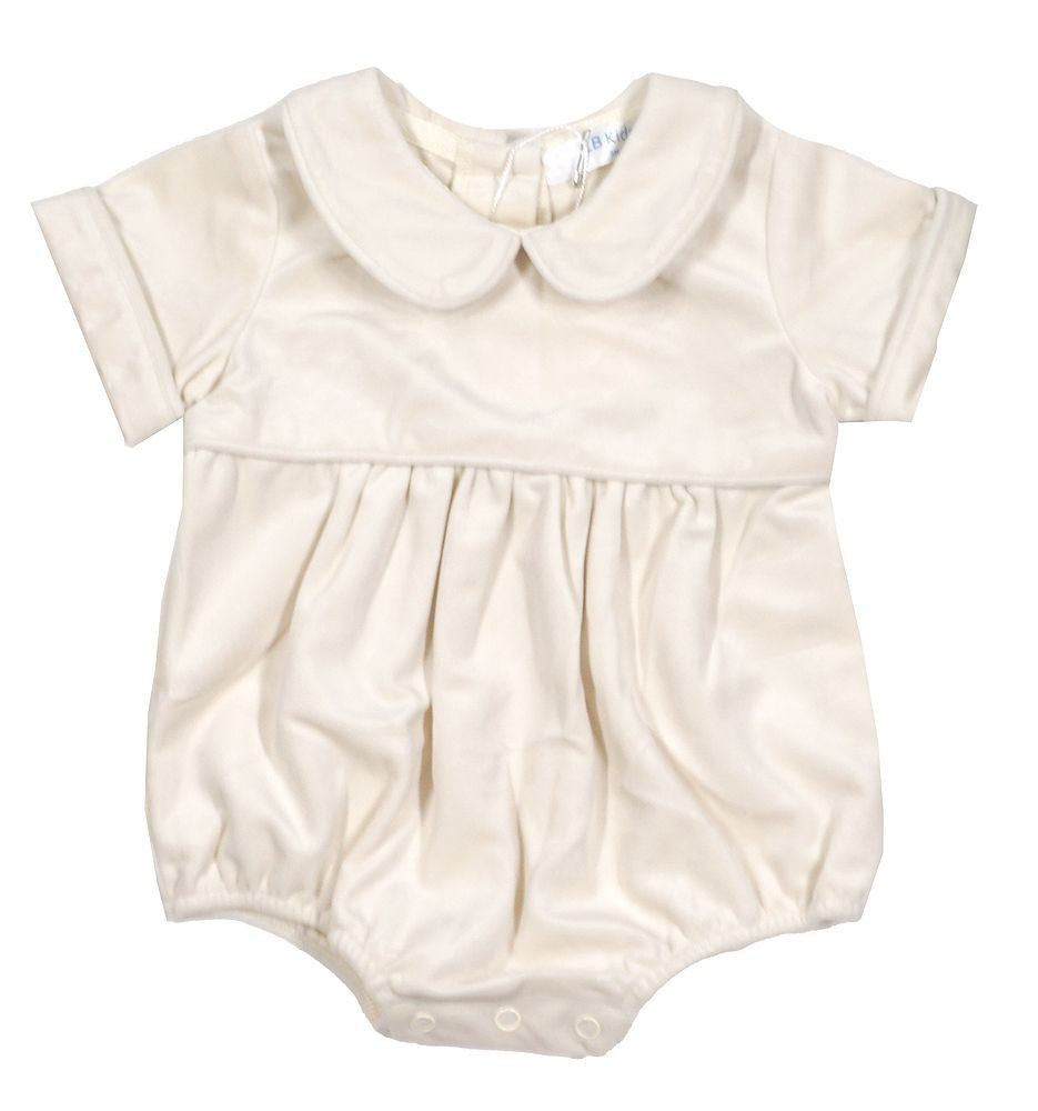 LuLu BeBe Baby Boys Noah Velvet Bubble - Ivory