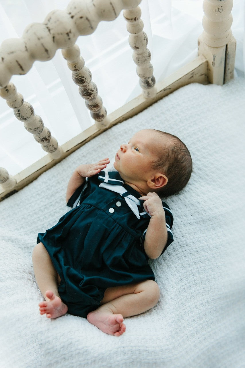 Feltman Brothers Baby Boys Sailor Suit Bubble - Navy Blue