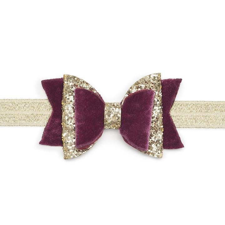 Sweet Wink Girls Headband - Gold & Autumn Berry Bow
