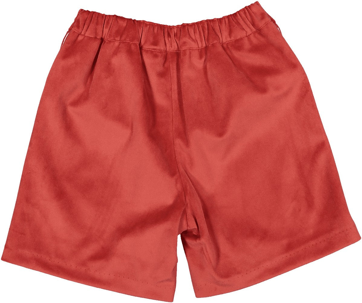 Sal & Pimenta Boys Dressy Shorts - Velvet - Carmine Red