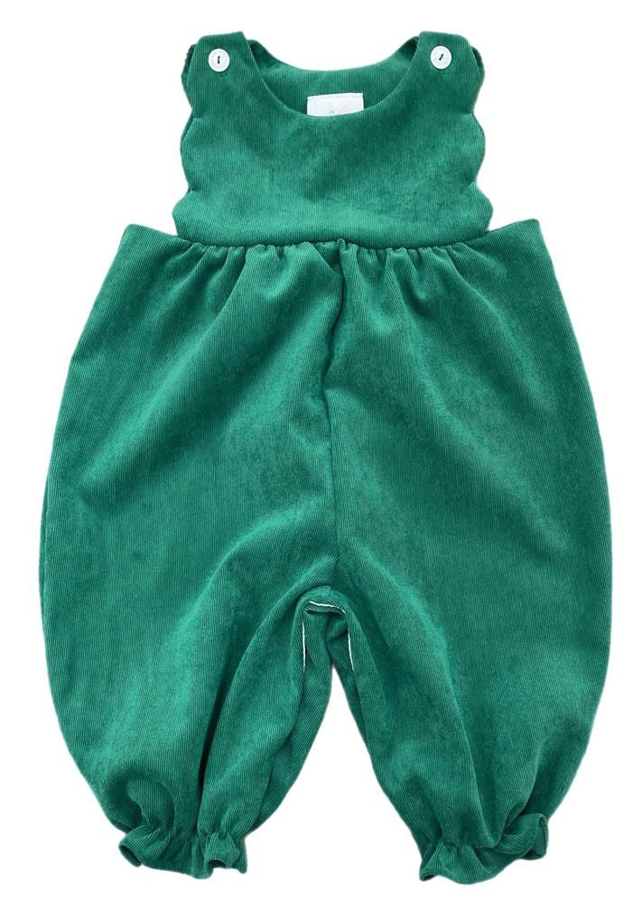 James & Lottie Savannah Scalloped Romper - Green Cord by James & Lottie