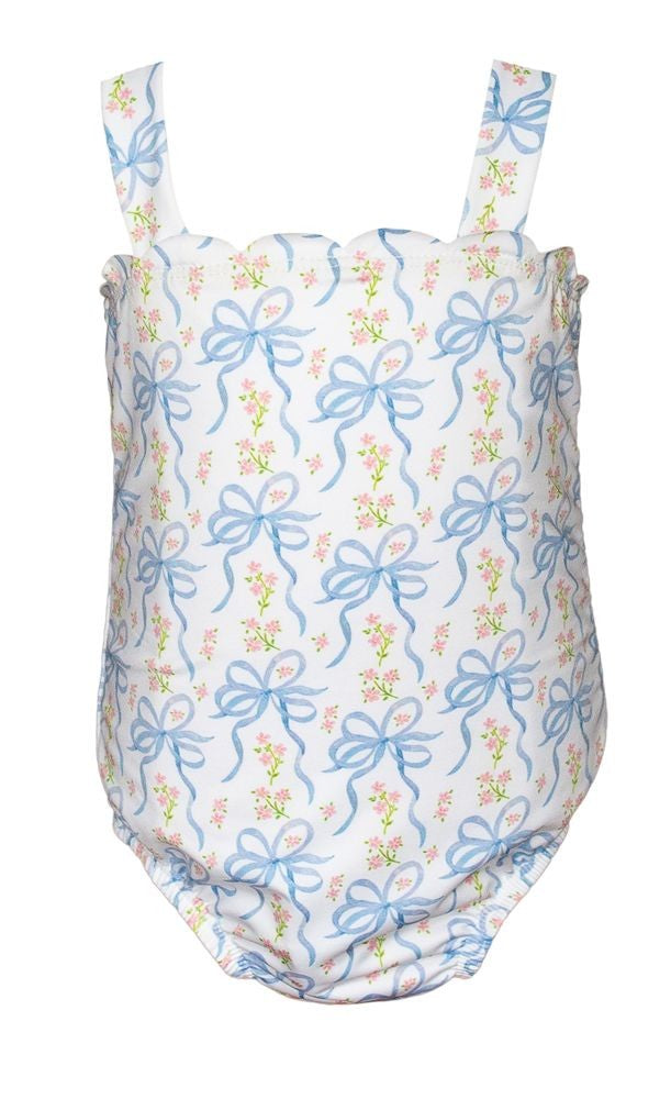 Proper Peony Girls Blossom Bows One Piece Swimsuit by Proper Peony