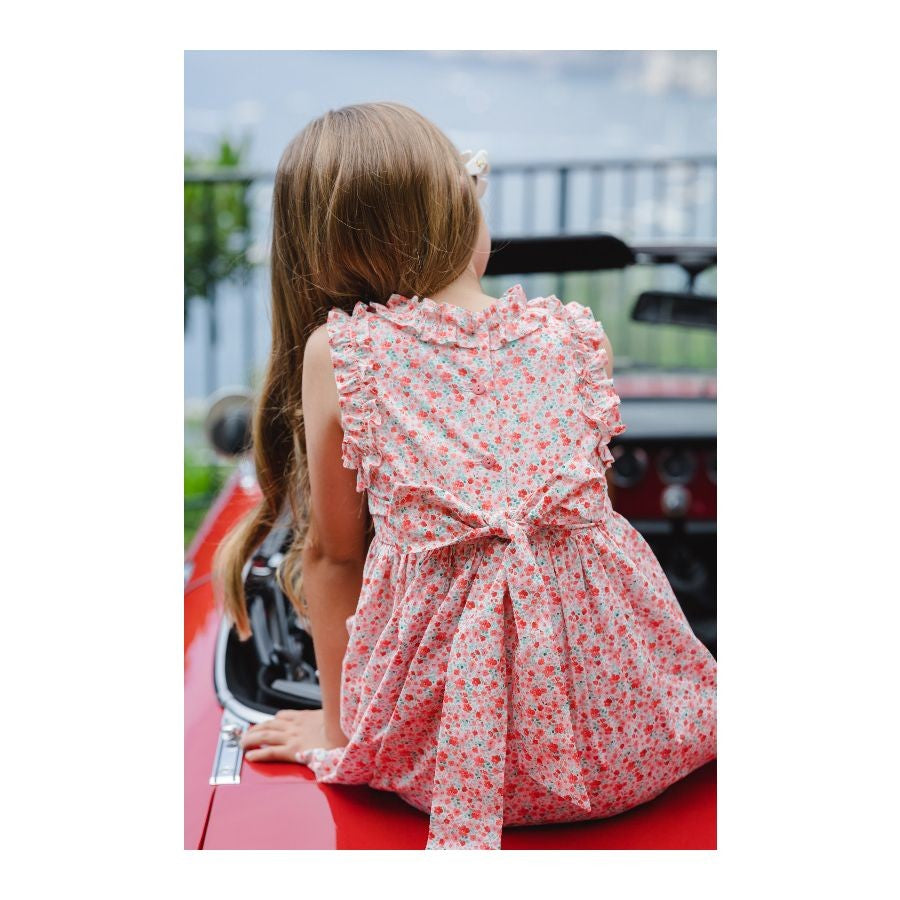 Sal & Pimenta Girls Dress - Freesia Pink Floral Print